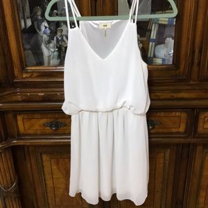 White chiffon dress